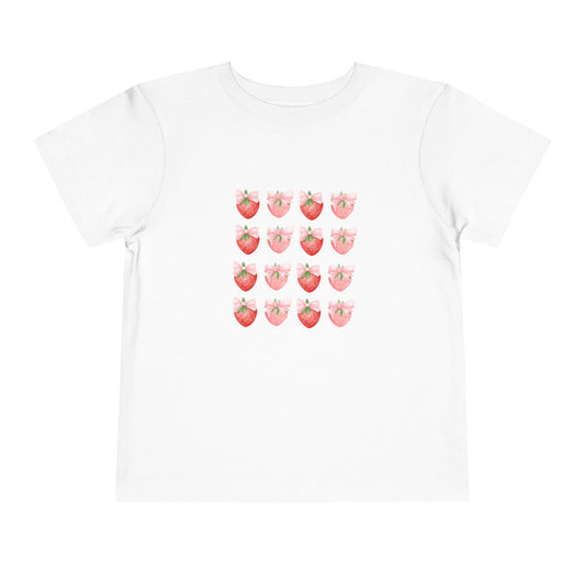 Cute Strawberry Toddler Short Sleeve Tee