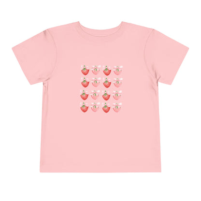 Cute Strawberry Toddler Short Sleeve Tee