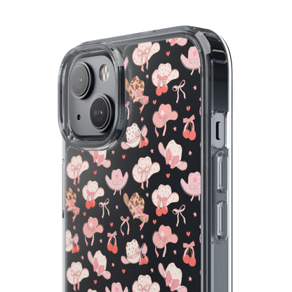 Cute Bow and Hats - Clear Phone Case