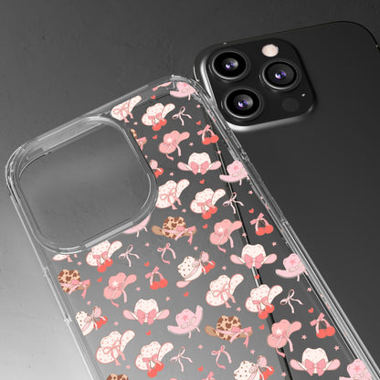 Cute Bow and Hats - Clear Phone Case