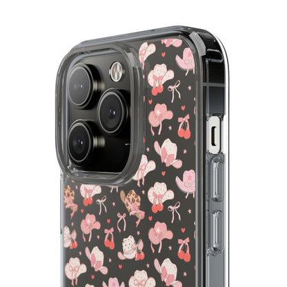 Cute Bow and Hats - Clear Phone Case