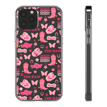 Cute Cowgirl - Clear Phone Case