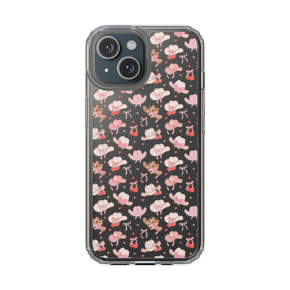 Cute Bow and Hats - Clear Phone Case