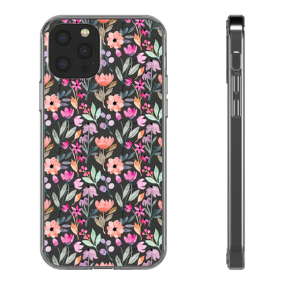 Floral - Clear Phone Case