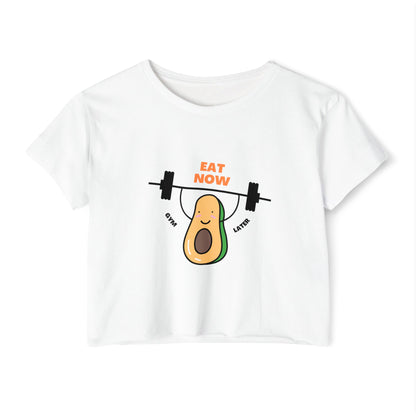 Playful Avocado Workout Crop Top