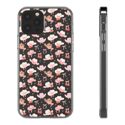 Cute Bow and Hats - Clear Phone Case