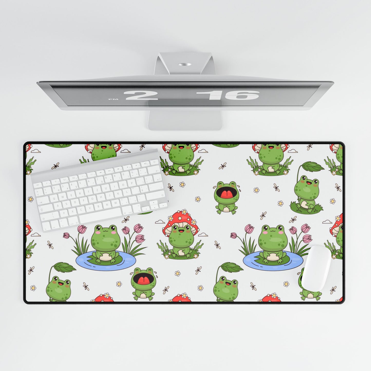 Desk Mat - Cute Frogs