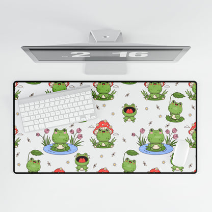 Desk Mat - Cute Frogs
