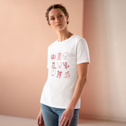 Pink Bows and Boots Cotton Tee