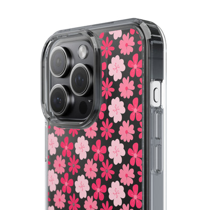 Pink Floral - Clear Phone Case