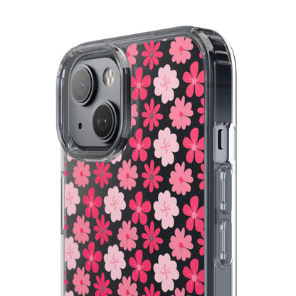 Pink Floral - Clear Phone Case