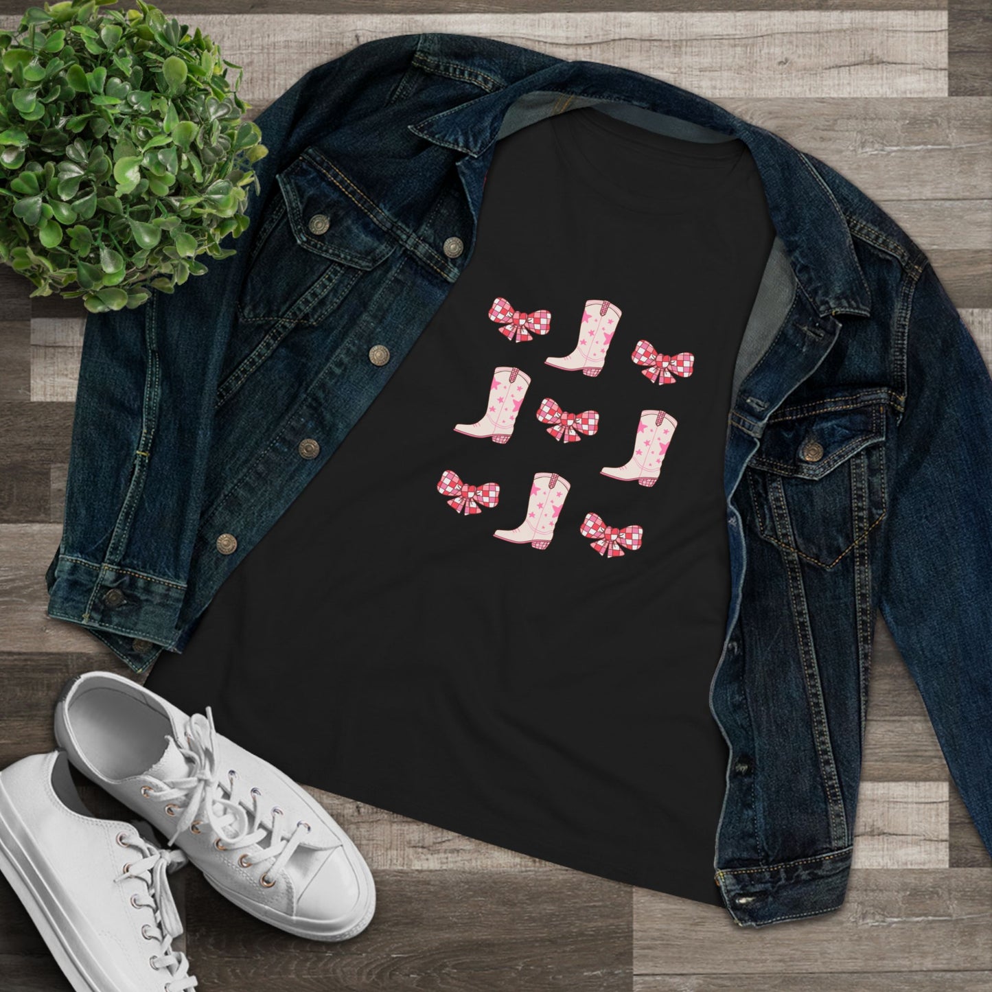 Floral Cowboy Boots Cotton Tee