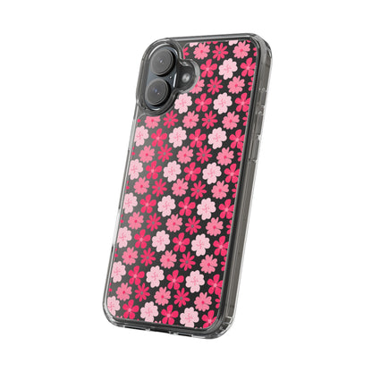 Pink Floral - Clear Phone Case