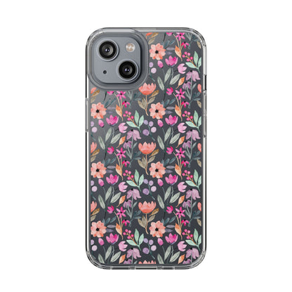 Floral - Clear Phone Case