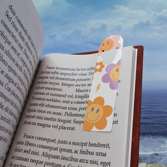 Happy Flower Metal Bookmark